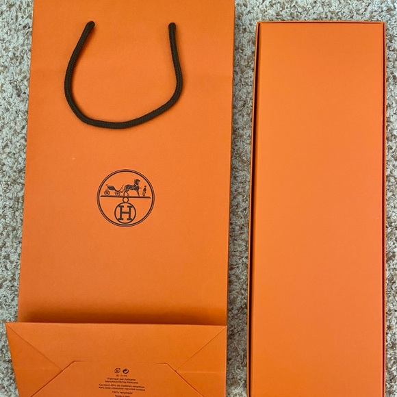 NEW HERMES Tie Box With Bag (Authentic) - Picture 3 of 7